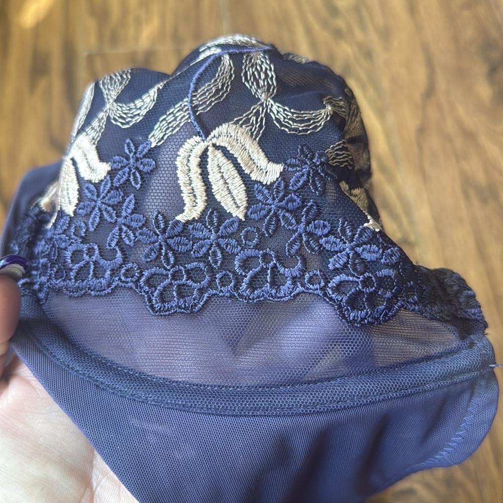 Wacoal Lace Bra 36DD 85569 underwire unlined comfy coverage floral sexy casual - Picture 9 of 9
